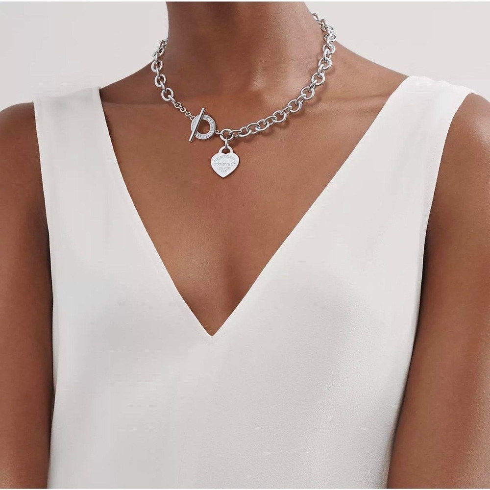 tiffany & co. heart tag toggle necklace